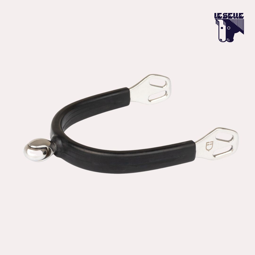 SPERONI CON ROTELLA LISCIA EQUESTRO - NERO