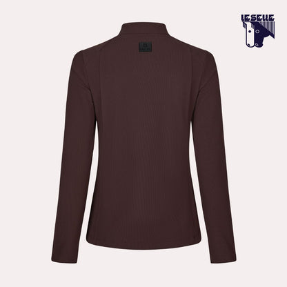 MAGLIA TERMICA PIKEUR ZIP RIP SHIRT SELECTION - MARRONE