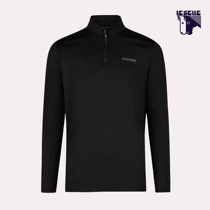 MAGLIA PIKEUR ZIP SHIRT ATHLEISURE - NERO