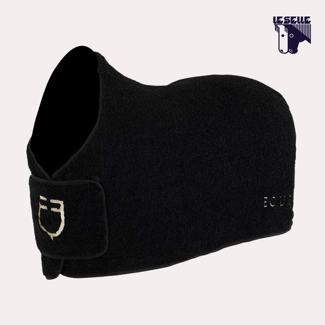 COPERTA DA BOX IN PILE TEDDY EQUESTRO - NERO