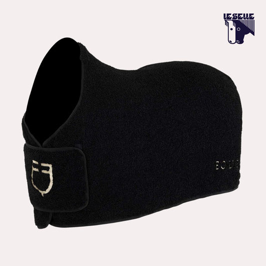 COPERTA DA BOX IN PILE TEDDY EQUESTRO - NERO