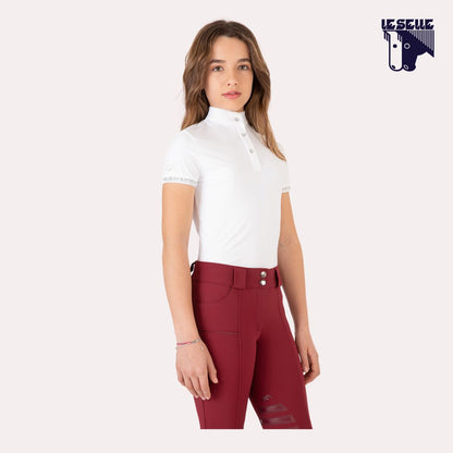 POLO ELLA DA CONCORSO BIMBA SARM HIPPIQUE - BIANCO