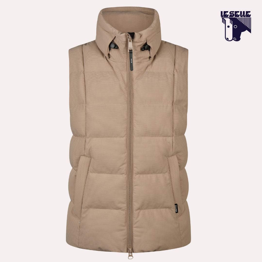 PUKEUR QUILTED RIDING VEST - BEIGE