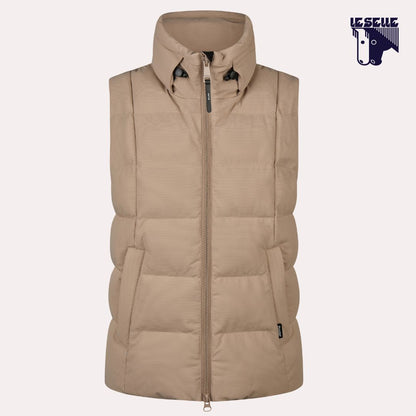 PUKEUR QUILTED RIDING VEST - BEIGE