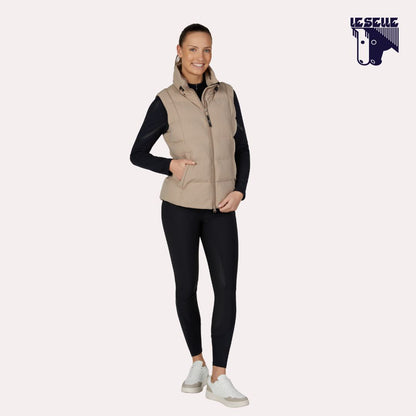 PUKEUR QUILTED RIDING VEST - BEIGE