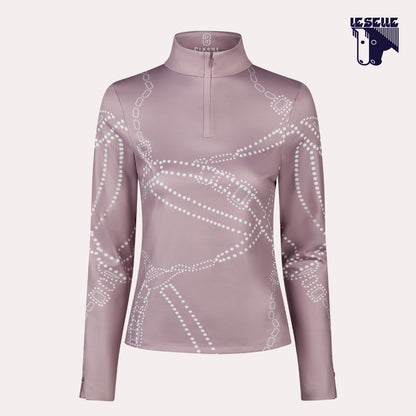 PIKEUR ZIP PRINT SHIRT - MAUVE