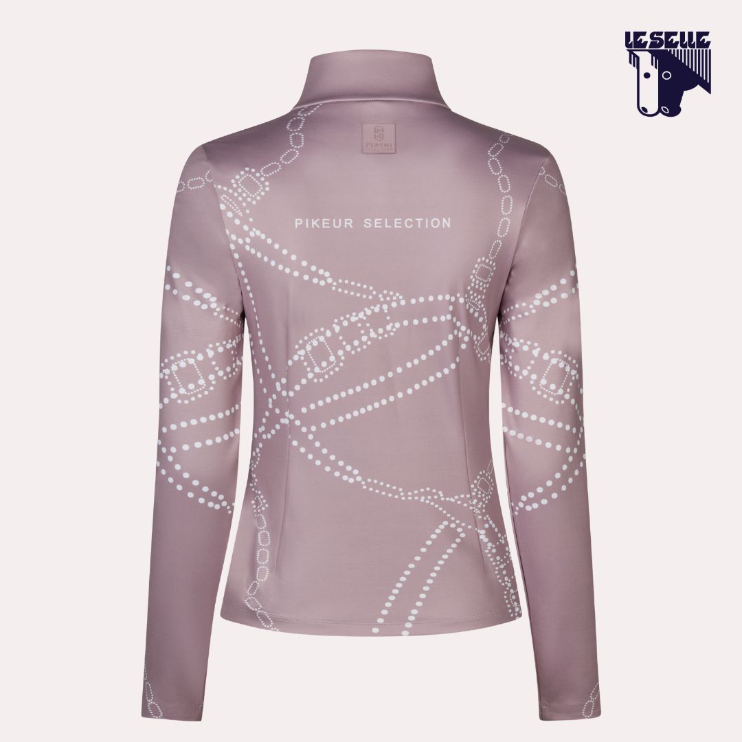 PIKEUR ZIP PRINT SHIRT - MAUVE