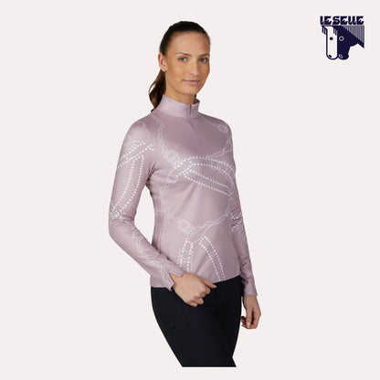 PIKEUR ZIP PRINT SHIRT - MAUVE