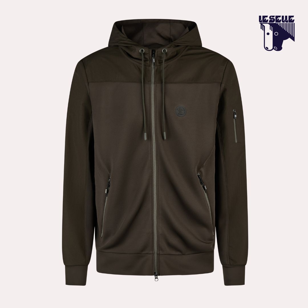 FELPA PIKEUR HOODY - VERDE OLIVA