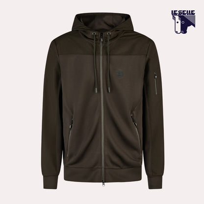 FELPA PIKEUR HOODY - VERDE OLIVA