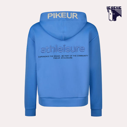 FELPA PIKEUR ZIP HOODY - AZZURRO