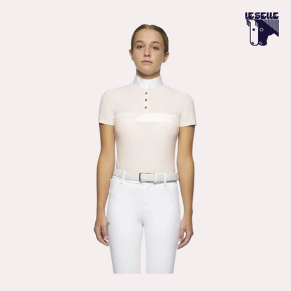 POLO RACING STRIPE DA CONCORSO BIMBA CAVALLERIA TOSCANA - ROSA