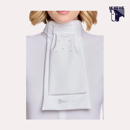 PLASTRON CRYSTAL FABRIC SAMSHIELD - BIANCO
