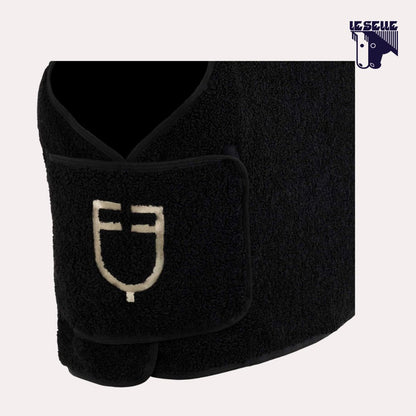COPERTA DA BOX IN PILE TEDDY EQUESTRO - NERO