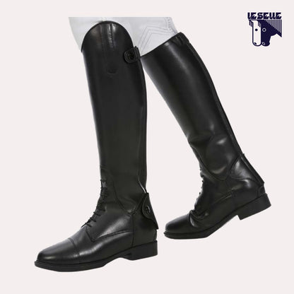 STIVALI PER BAMBINO IN PELLE EQUITHEME - NERO