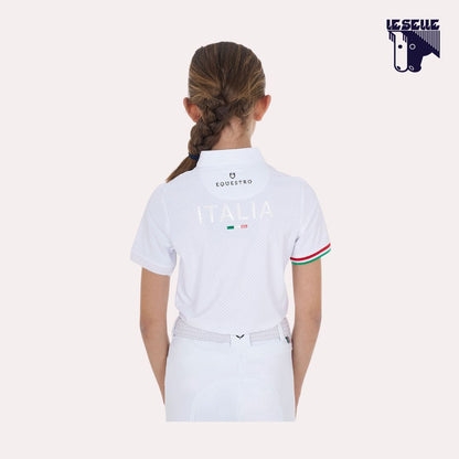 POLO DA CONCORSO BIMBA EQUESTRO PER FISE - BIANCO