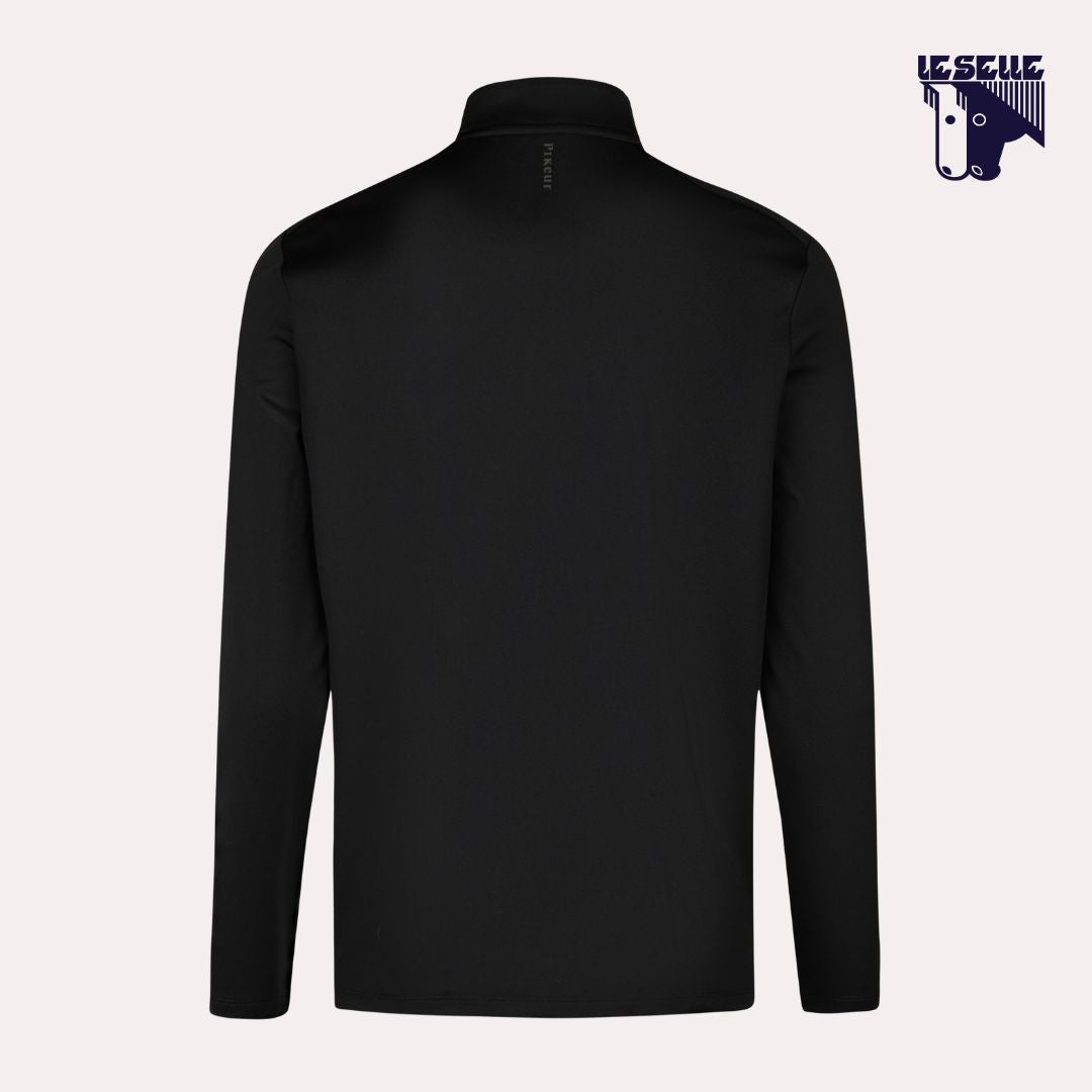 MAGLIA PIKEUR ZIP SHIRT ATHLEISURE - NERO