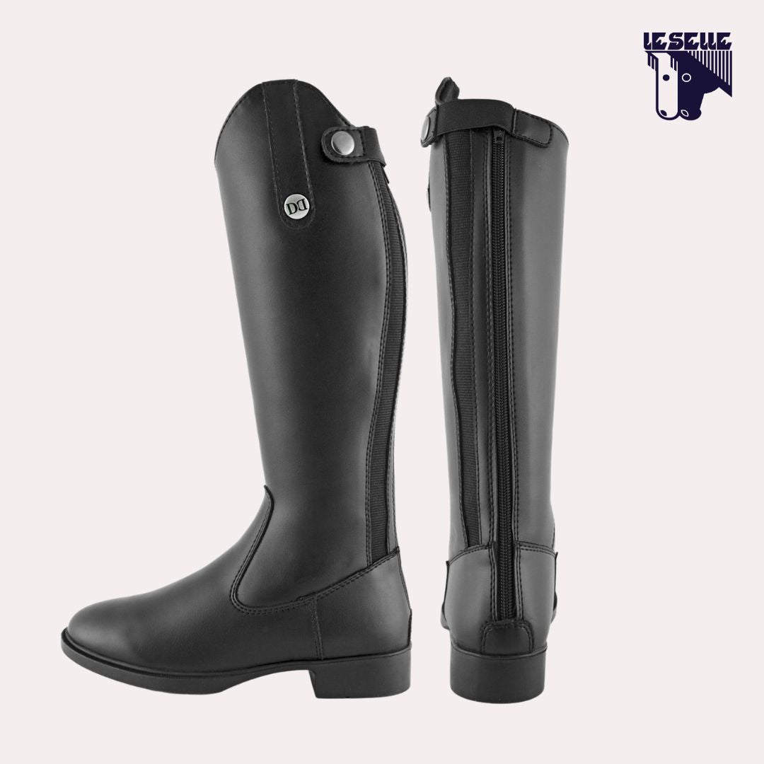STIVALI BIMBO IN PELLE SINTETICA DERBY - NERO