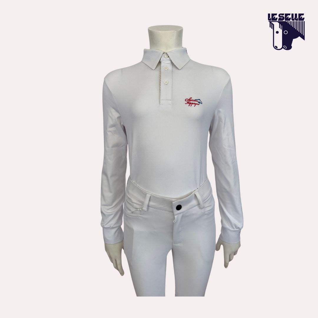 POLO DA CONCORSO BIMBO SARM HIPPIQUE - BIANCO