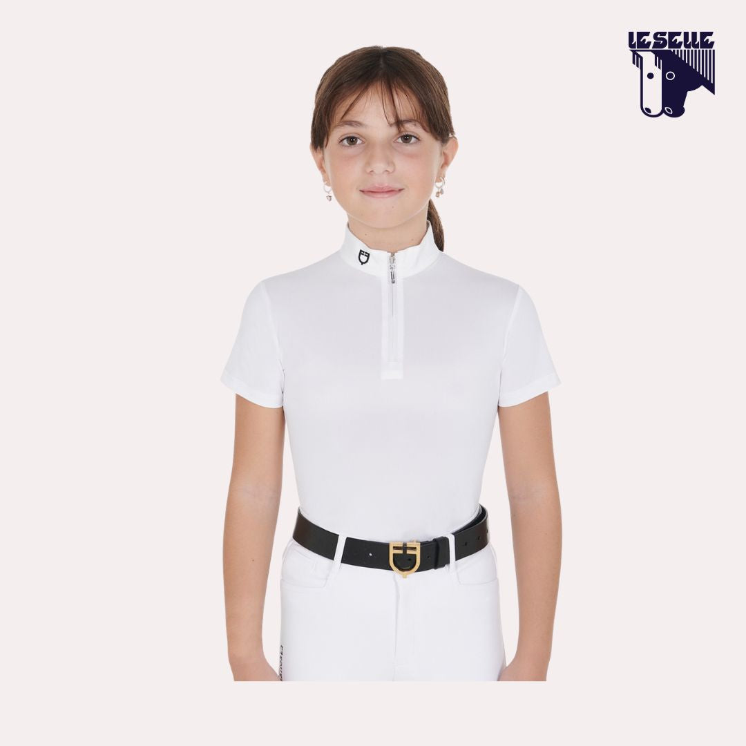 POLO LUSINEH DA CONCORSO BIMBA EQUESTRO - BIANCO