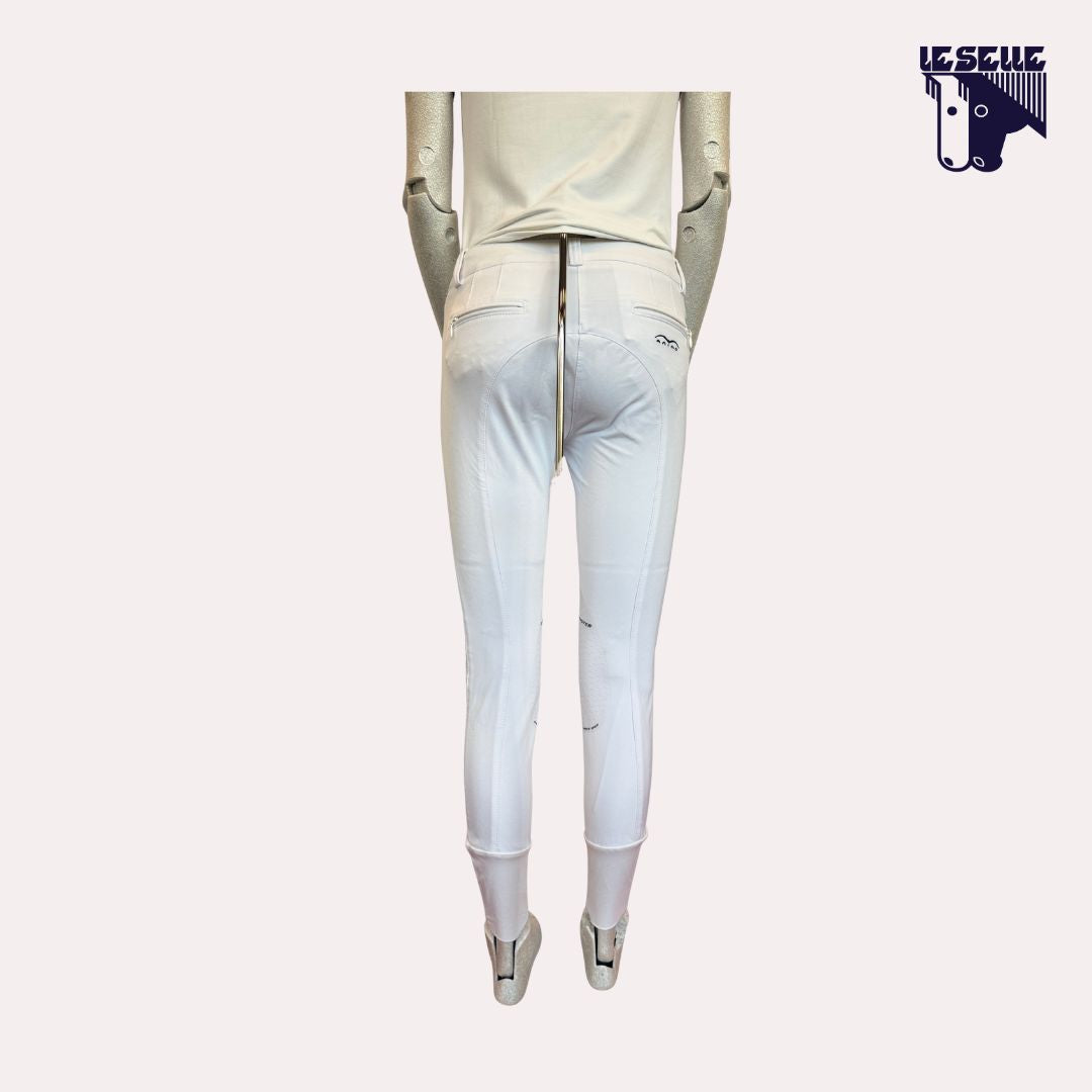 PANTALONE DA GARA GRIP AL GINOCCHIO ANIMO - BIANCO