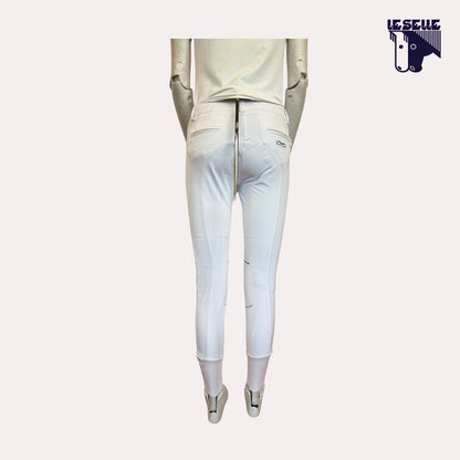 PANTALONE DA GARA GRIP AL GINOCCHIO ANIMO - BIANCO