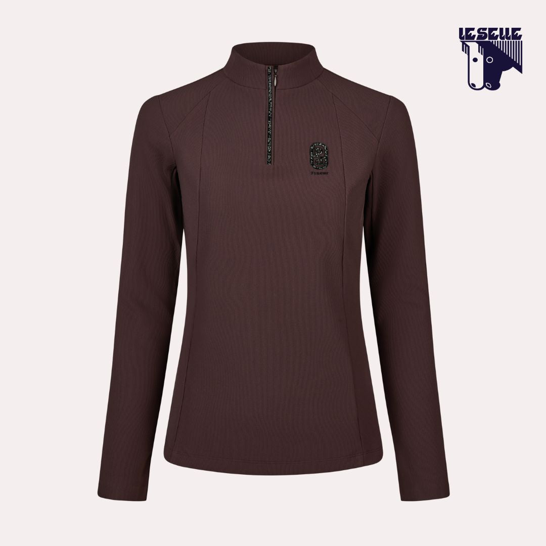 MAGLIA TERMICA PIKEUR ZIP RIP SHIRT SELECTION - MARRONE