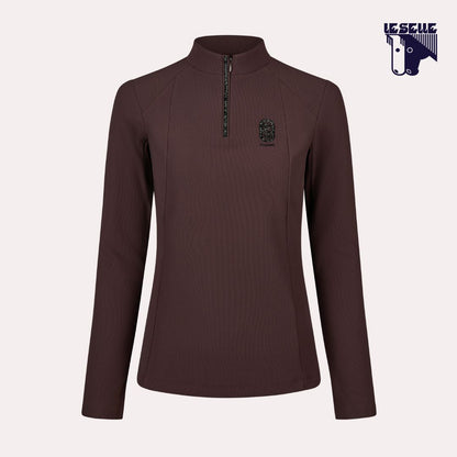 MAGLIA TERMICA PIKEUR ZIP RIP SHIRT SELECTION - MARRONE