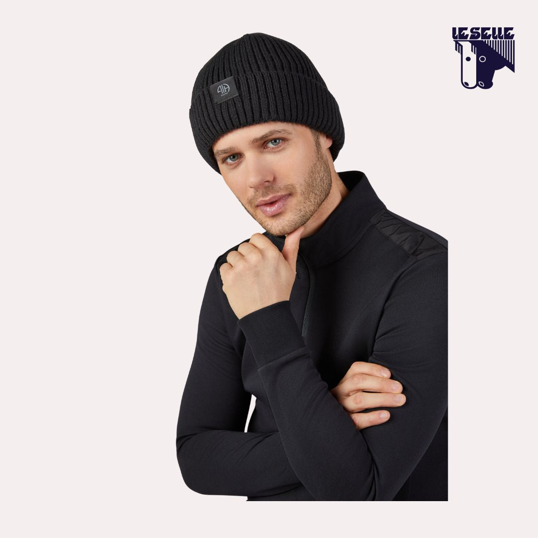 BERRETTO PIKEUR BEANIE MAN ATHLEISURE - NERO