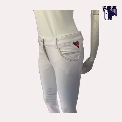 PANTALONI NOSCAL DA GARA GRIP AL GINOCCHIO ANIMO - BIANCO