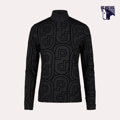 MAGLIA TERMICA PIKEUR ZIP PRINT SHIRT SELECTION - NERO