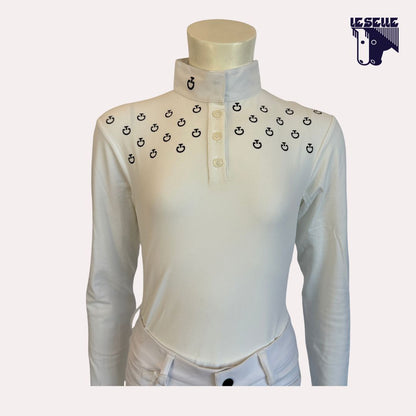 POLO BRUSHED JERSEY DA CONCORSO BIMBA CAVALLERIA TOSCANA - BIANCO