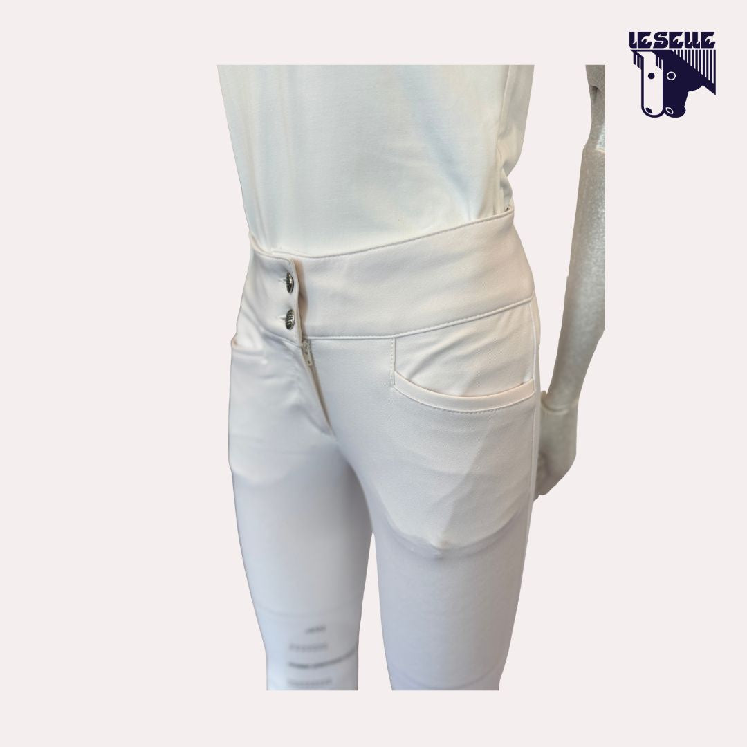PANTALONE GRIP AL GINOCCHIO DA GARA ANIMO - BIANCO
