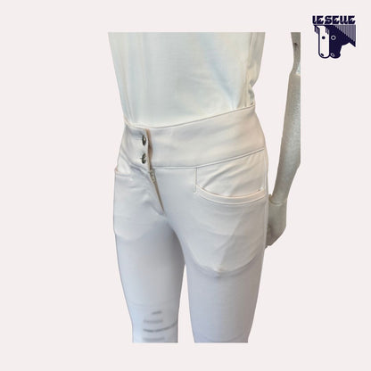 PANTALONE GRIP AL GINOCCHIO DA GARA ANIMO - BIANCO
