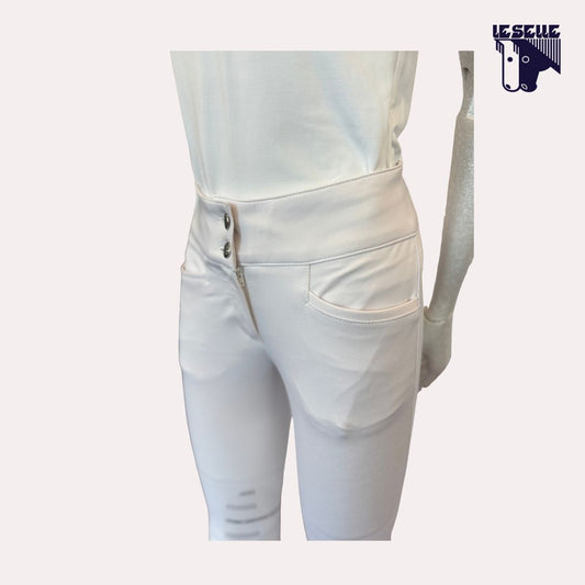 PANTALONE GRIP AL GINOCCHIO DA GARA ANIMO - BIANCO