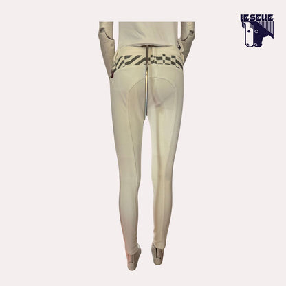 PANTALONE DA GARA GRIP AL GINOCCHIO ANIMO - BIANCO