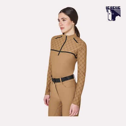 TRAINING POLO MONOGRAM EQUESTRO - TABACCO