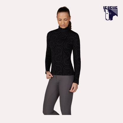 MAGLIA TERMICA PIKEUR ZIP PRINT SHIRT SELECTION - NERO