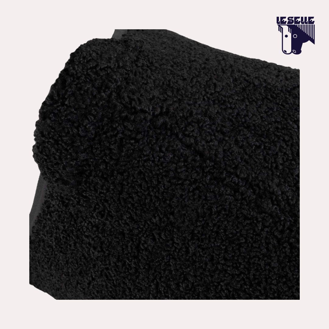 COPERTA DA BOX IN PILE TEDDY EQUESTRO - NERO