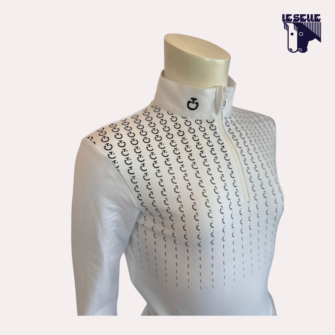 POLO PHASES JERSEY BIMBA DA CONCORSO CAVALLERIA TOSCANA - BIANCO