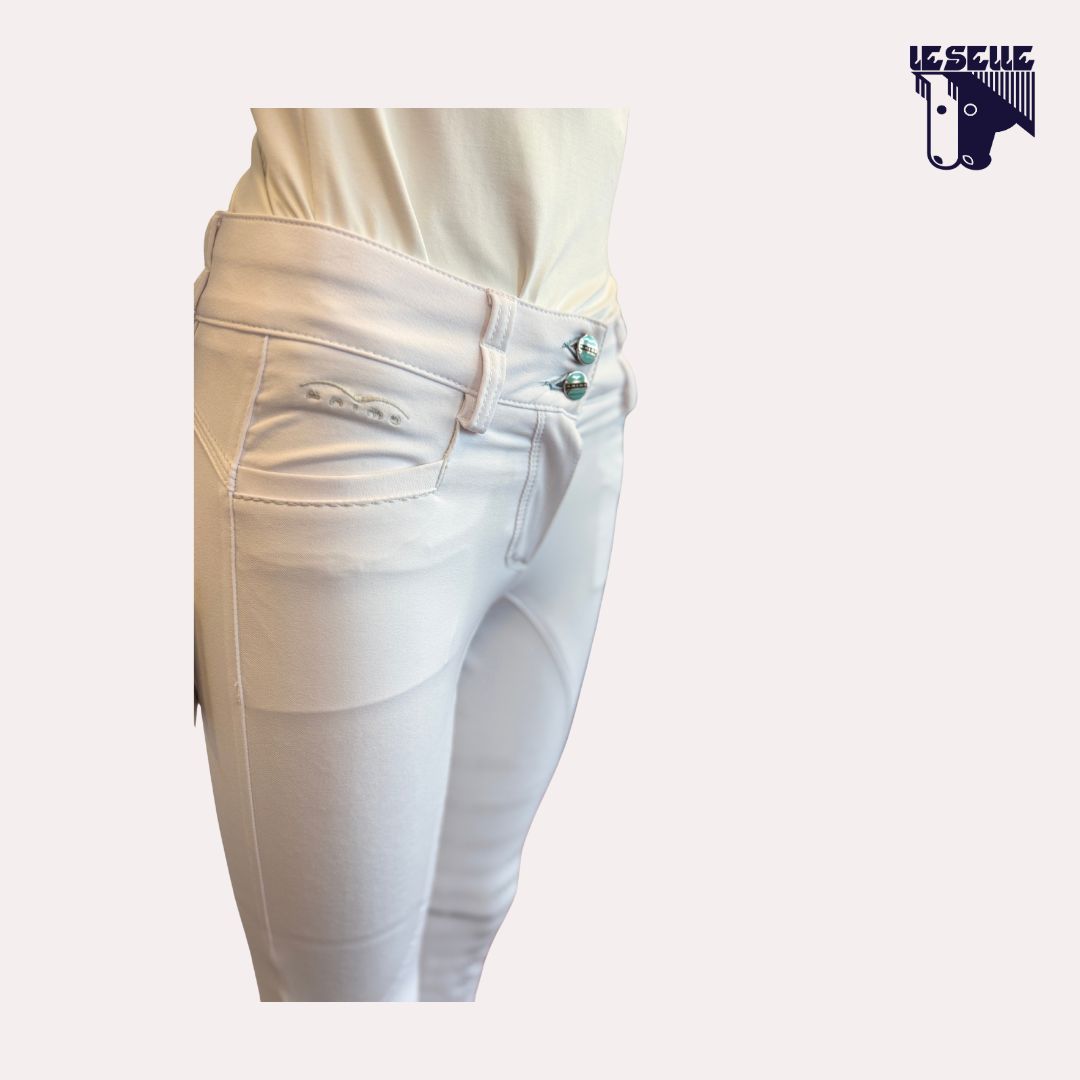 PANTALONE NISOTTA DA GARA FULL GRIP ANIMO - BIANCO