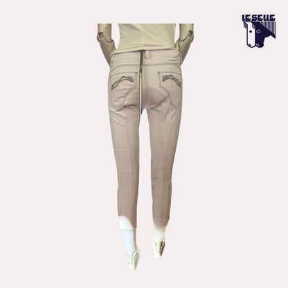 PANTALONI NOSCAL DA GARA GRIP AL GINOCCHIO ANIMO - BIANCO