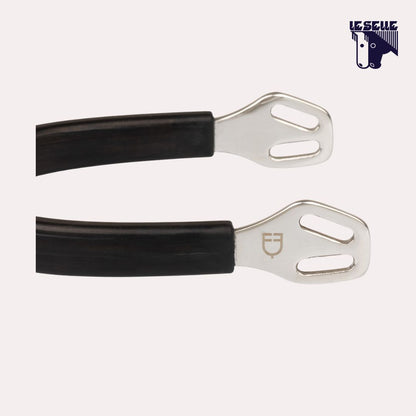 SPERONI CON ROTELLA LISCIA EQUESTRO - NERO