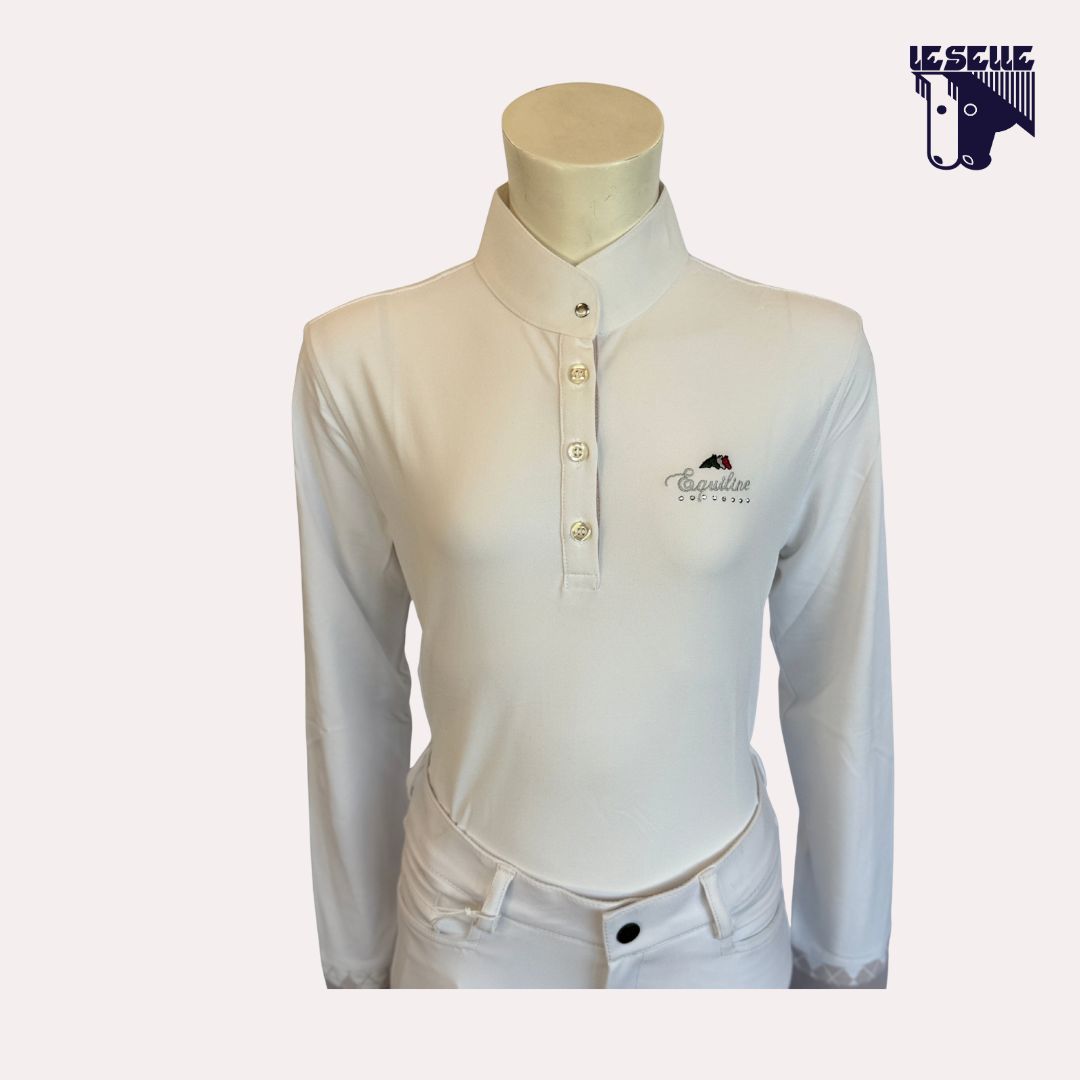 POLO ERIKA DA CONCORSO BIMBA EQUILINE - BIANCO