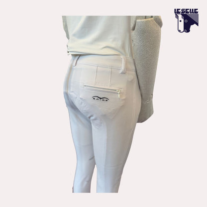PANTALONE DA GARA GRIP AL GINOCCHIO ANIMO - BIANCO