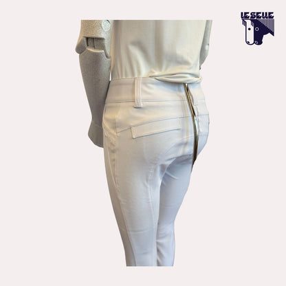 PANTALONE DA GARA GRIP AL GINOCCHIO ANIMO - BIANCO