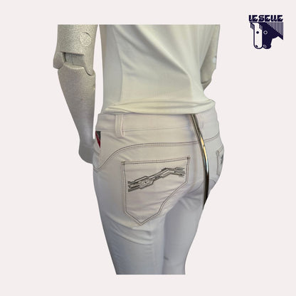 PANTALONI NOSCAL DA GARA GRIP AL GINOCCHIO ANIMO - BIANCO
