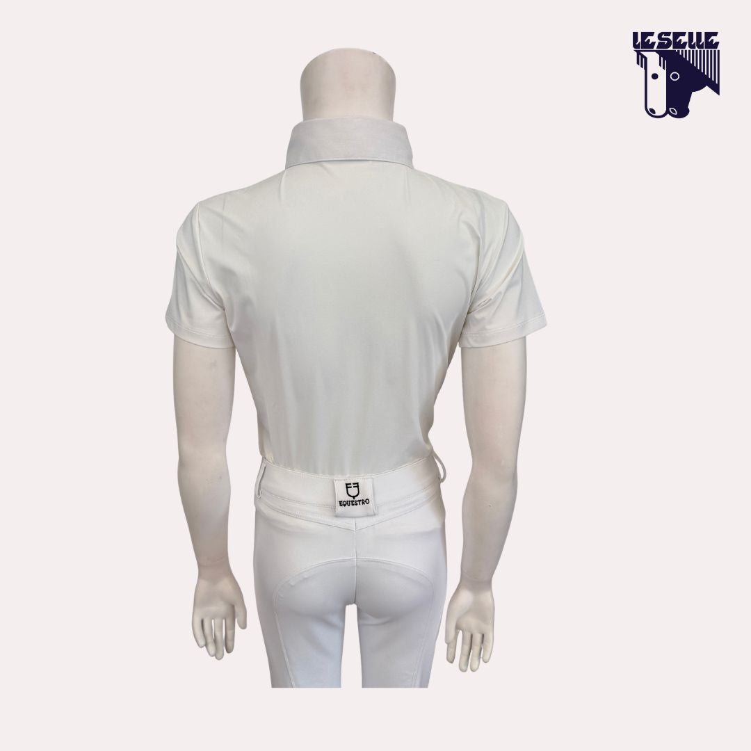 POLO ORBIT PRINT JERSEY DA CONCORSO BIMBO CAVALLERIA TOSCANA - BIANCO