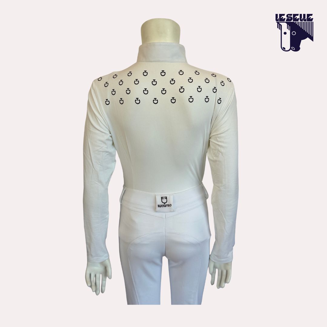 POLO BRUSHED JERSEY DA CONCORSO BIMBA CAVALLERIA TOSCANA - BIANCO