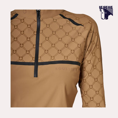 TRAINING POLO MONOGRAM EQUESTRO - TABACCO